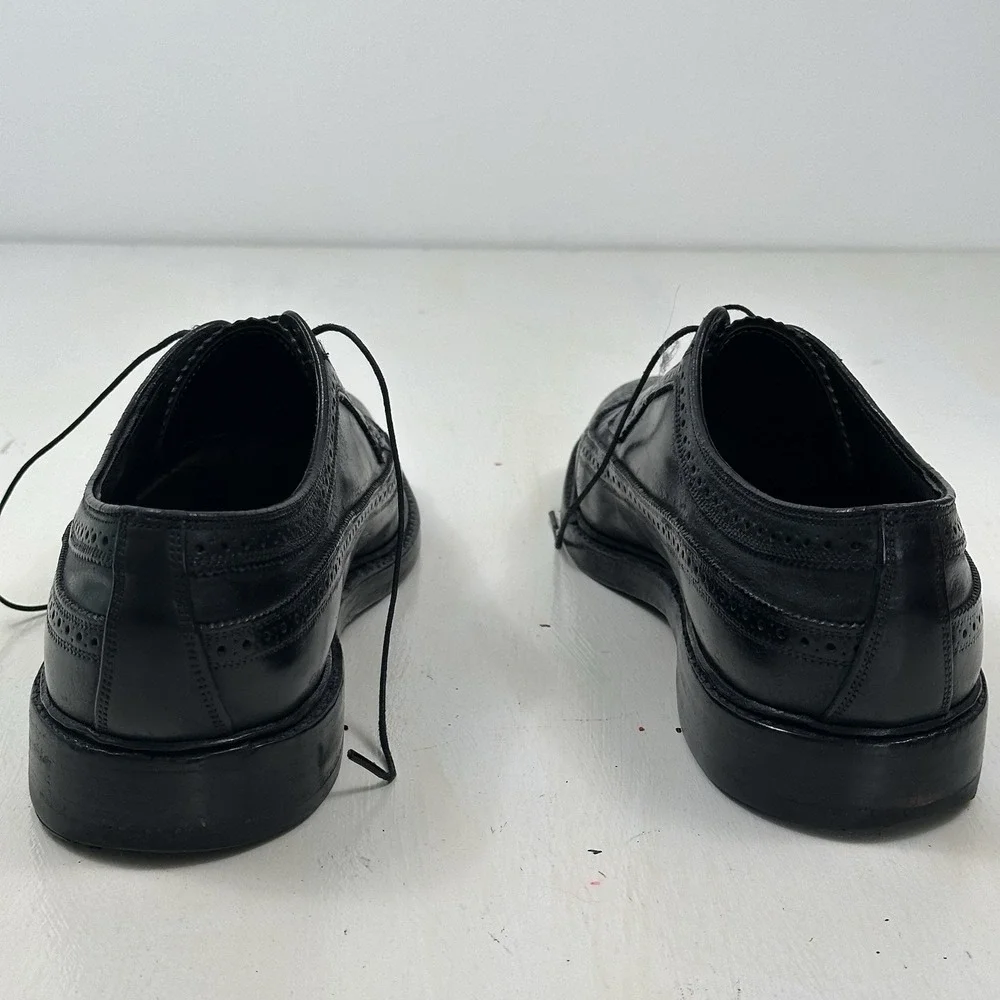 VTG Florsheim Imperial Kenmoor Shoes Men 11‎ C Black Smooth 